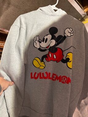 lululemon athletica Gray Crewneck Hoodie with Mickey Graphic